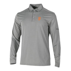 San Francisco Giants Columbia Omni-Wick Pin High Long Sleeve Polo - Gray