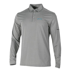 Seattle Mariners Columbia Omni-Wick Pin High Long Sleeve Polo - Gray