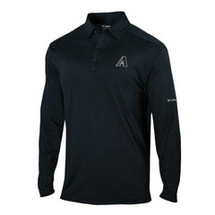 Arizona Diamondbacks Columbia Omni-Wick Pin High Long Sleeve Polo - Black