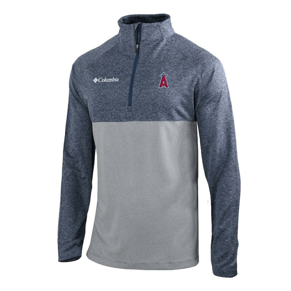 Los Angeles Angels Columbia Omni-Wick Raglan Rockin' It Quarter-Zip Pullover - Navy Pullover