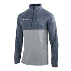 Seattle Mariners Columbia Omni-Wick Raglan Rockin' It Quarter-Zip Pullover - Navy Pullover