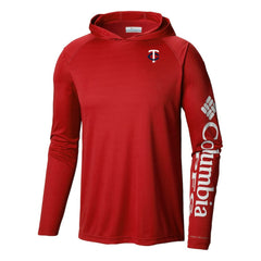 Minnesota Twins Columbia Terminal Tackle Omni-Shade Pullover Hoodie - Red Hoodies