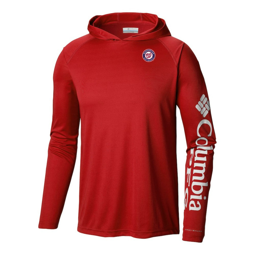 Washington Nationals Columbia Terminal Tackle Omni-Shade Pullover Hoodie - Red Hoodies
