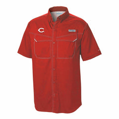 Cincinnati Reds Columbia Omni-Wick Low Drag Offshore Button-Up Shirt - Red