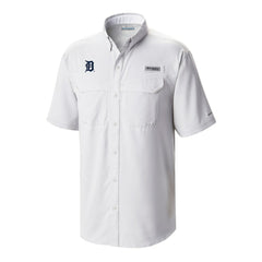 Detroit Tigers Columbia Omni-Wick Low Drag Offshore Button-Up Shirt - White