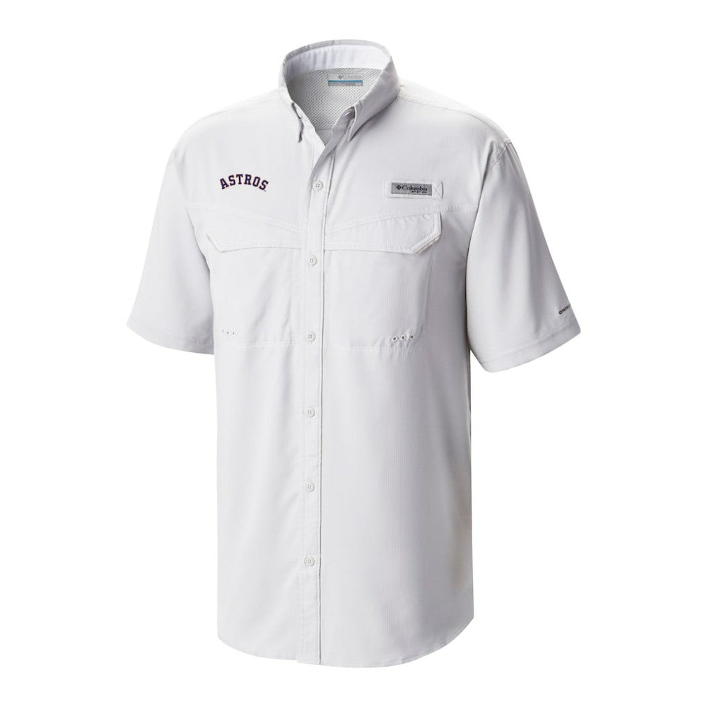 Houston Astros Columbia Omni-Wick Low Drag Offshore Button-Up Shirt - White