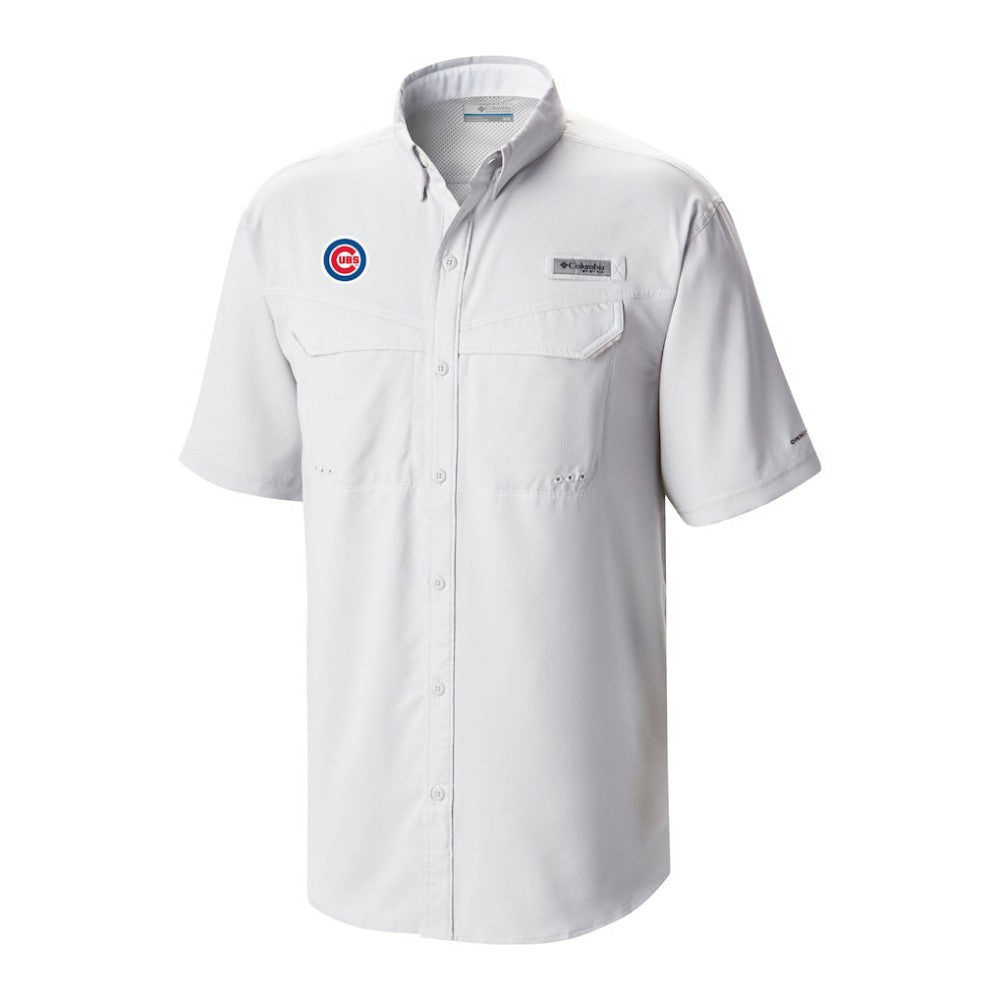 Chicago Cubs Columbia Omni-Wick Low Drag Offshore Button-Up Shirt - White