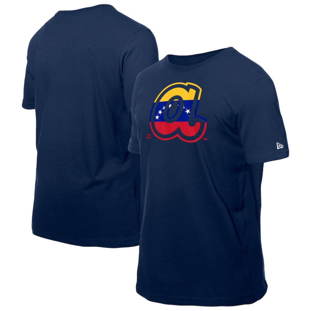 Atlanta Braves New Era Venezuelan Flag Logo T-Shirt - Navy T-shirts