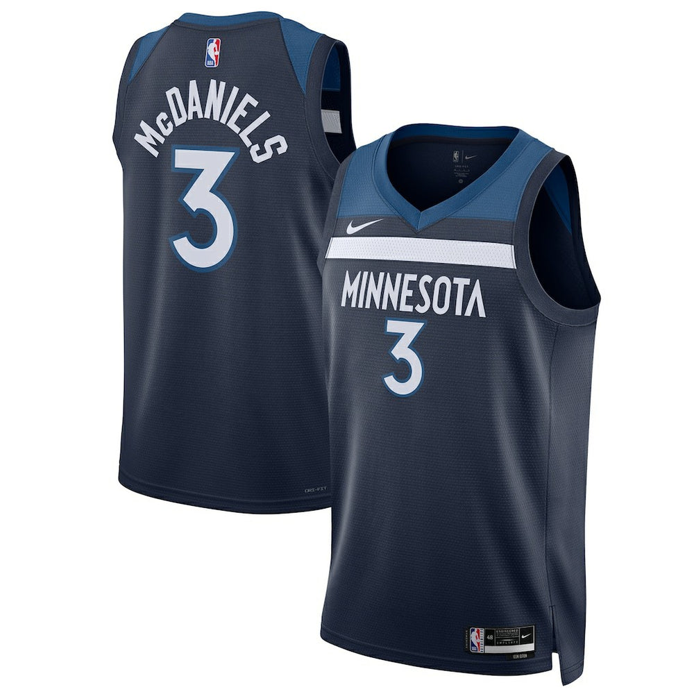 NBA Jaden McDaniels Minnesota Timberwolves Unisex Swingman Player Jersey - Icon Edition - Navy