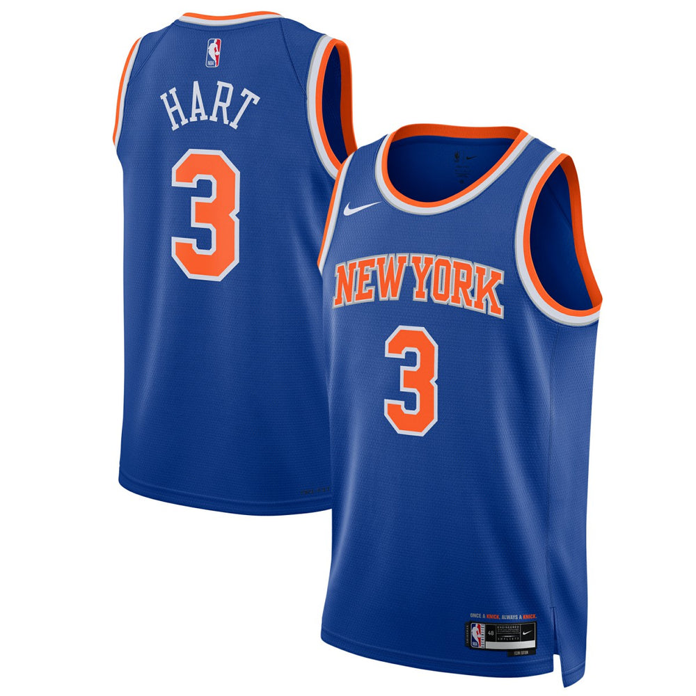 NBA Josh Hart New York Knicks Unisex Swingman Player Jersey - Icon Edition - Blue