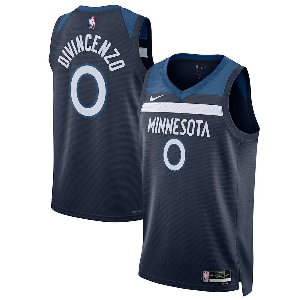 NBA Donte DiVincenzo Minnesota Timberwolves Unisex Swingman Player Jersey - Icon Edition - Navy