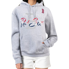 Boston Red Sox G-III 4Her by Carl Banks Women's Shadow Logo Graphic Pullover Hoodie - Heather Gray Hoodies