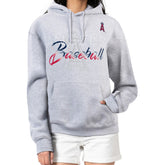 Los Angeles Angels G-III 4Her by Carl Banks Women's Shadow Logo Graphic Pullover Hoodie - Heather Gray Hoodies