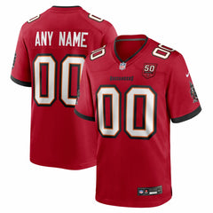 NFL Tampa Bay Buccaneers 50th Season Custom Game Jersey - Red