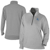 Kansas City Royals Columbia Women's Birchwood Hills Quarter-Zip Pullover - Gray Pullover