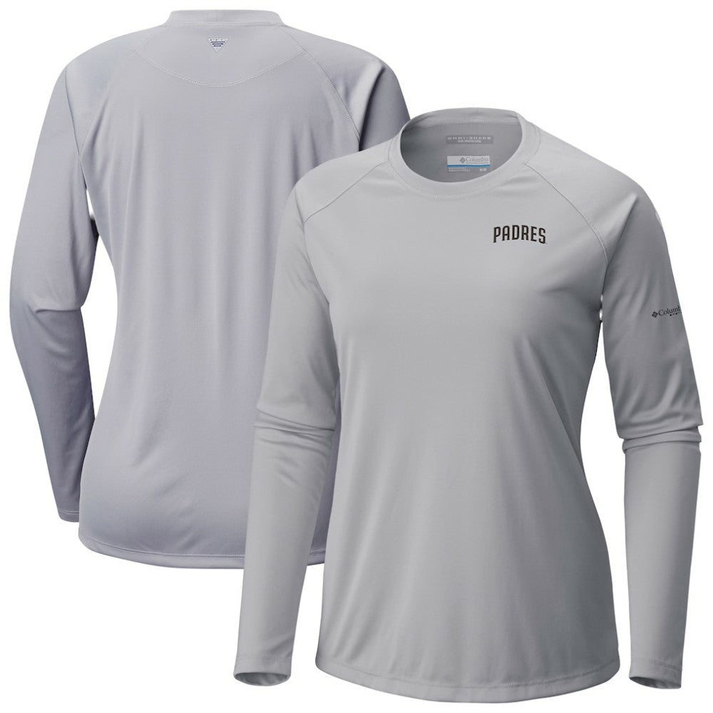 San Diego Padres Columbia Tidal Tee II Long Sleeve T-Shirt - Gray T-shirts