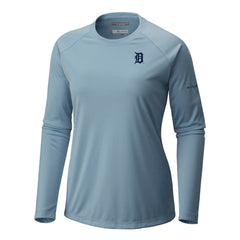 Detroit Tigers Columbia Tidal Tee II Long Sleeve T-Shirt - Light Blue T-shirts