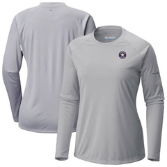 Houston Astros Columbia Tidal Tee II Long Sleeve T-Shirt - Gray T-shirts