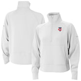 Minnesota Twins Columbia Women's Wickhams Hills Raglan Omni-Wick Quarter-Zip Pullover - White Pullover