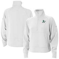 Athletics Columbia Women's Wickhams Hills Raglan Omni-Wick Quarter-Zip Pullover - White Pullover