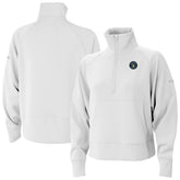 Milwaukee Brewers Columbia Women's Wickhams Hills Raglan Omni-Wick Quarter-Zip Pullover - White Pullover