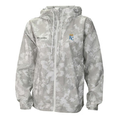 Kansas City Royals Columbia Women's Flash Challenger Full-Zip Hoodie Windbreaker Jacket - Gray/White Jackets