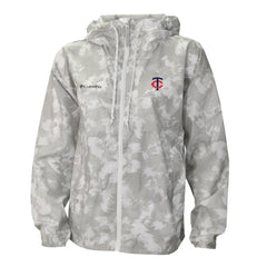 Minnesota Twins Columbia Women's Flash Challenger Full-Zip Hoodie Windbreaker Jacket - Gray/White Jackets