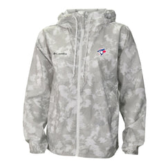 Toronto Blue Jays Columbia Women's Flash Challenger Full-Zip Hoodie Windbreaker Jacket - Gray/White Jackets