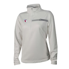 Cleveland Guardians Columbia Women's Skiff Guide Fleece Half-Zip Pullover Jacket - White Jackets