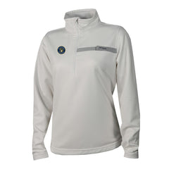 Milwaukee Brewers Columbia Women's Skiff Guide Fleece Half-Zip Pullover Jacket - White Jackets