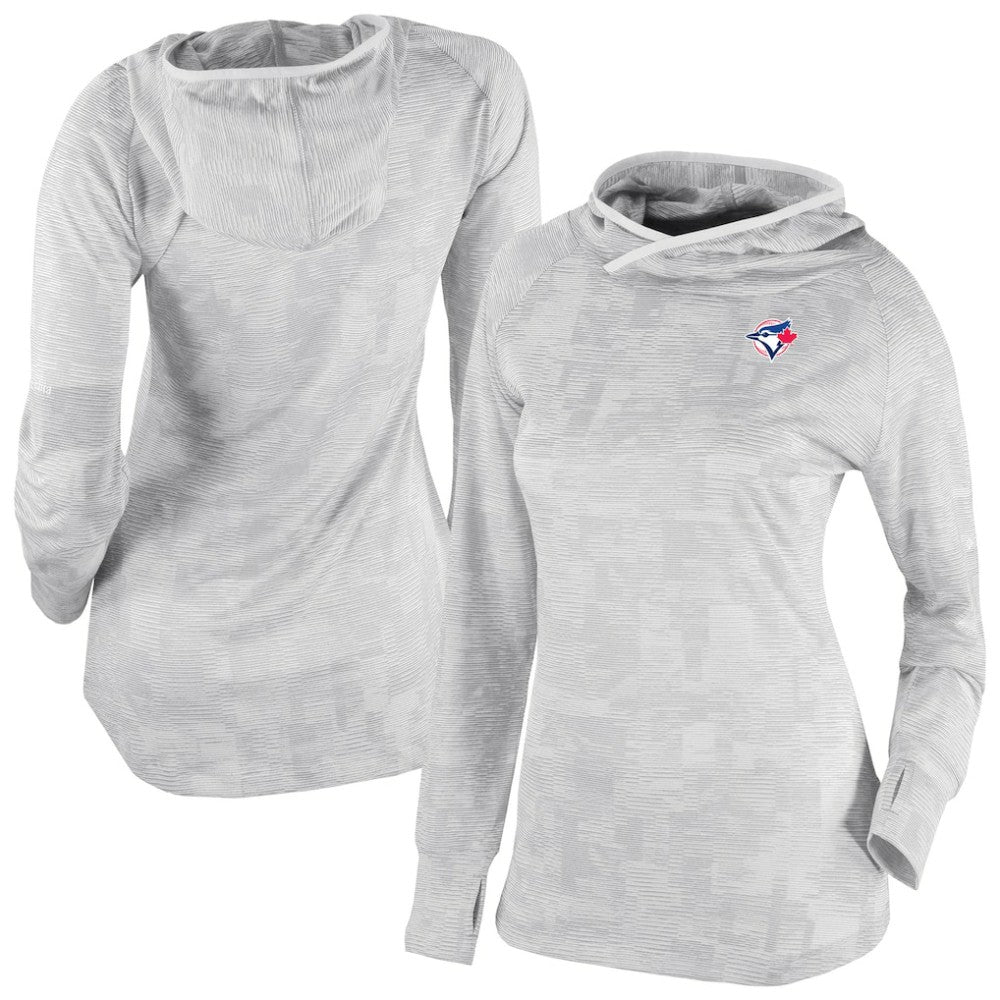 Toronto Blue Jays Columbia Women's Omni-Wick Sunday Ball Raglan Pullover Hoodie - White Hoodies