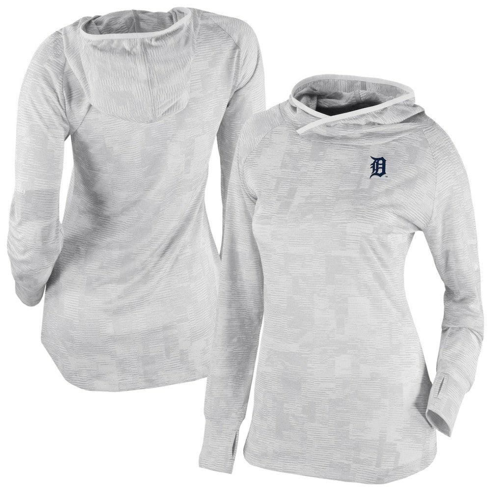 Detroit Tigers Columbia Women's Omni-Wick Sunday Ball Raglan Pullover Hoodie - White Hoodies