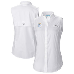 Kansas City Royals Columbia Women's Tamiami Sleeveless Shirt - White