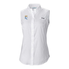 Kansas City Royals Columbia Women's Tamiami Sleeveless Shirt - White