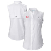 Minnesota Twins Columbia Women's Tamiami Sleeveless Shirt - White