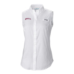 Los Angeles Angels Columbia Women's Tamiami Sleeveless Shirt - White