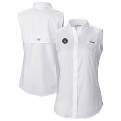 Milwaukee Brewers Columbia Women's Tamiami Sleeveless Shirt - White