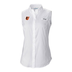 Baltimore Orioles Columbia Women's Tamiami Sleeveless Shirt - White