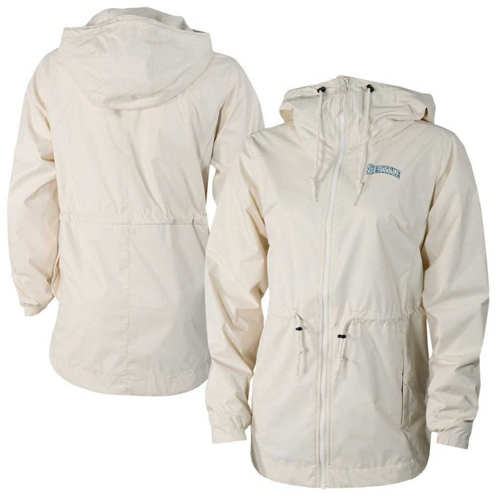 Seattle Mariners Columbia Women's Lily Park Full-Zip Rain Jacket - Cream Jackets