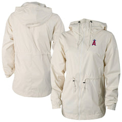 Los Angeles Angels Columbia Women's Lily Park Full-Zip Rain Jacket - Cream Jackets