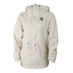 New York Yankees Columbia Women's Lily Park Full-Zip Rain Jacket - Cream Jackets