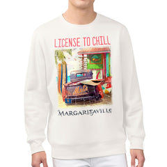 New York Mets Margaritaville License to Chill Fleece Sweatshirt - Cream Sweatshirts