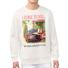 Athletics Margaritaville License to Chill Fleece Sweatshirt - Cream Sweatshirts