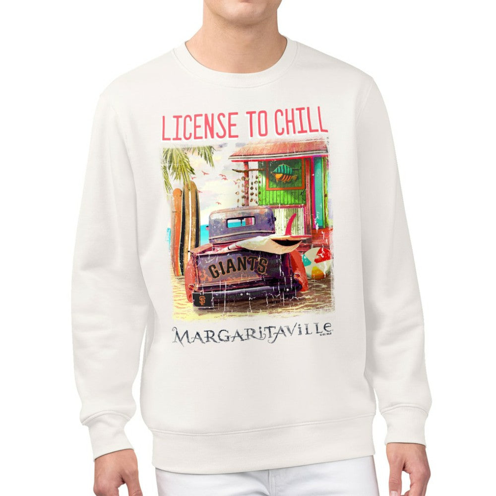 San Francisco Giants Margaritaville License to Chill Fleece Sweatshirt - Cream Sweatshirts