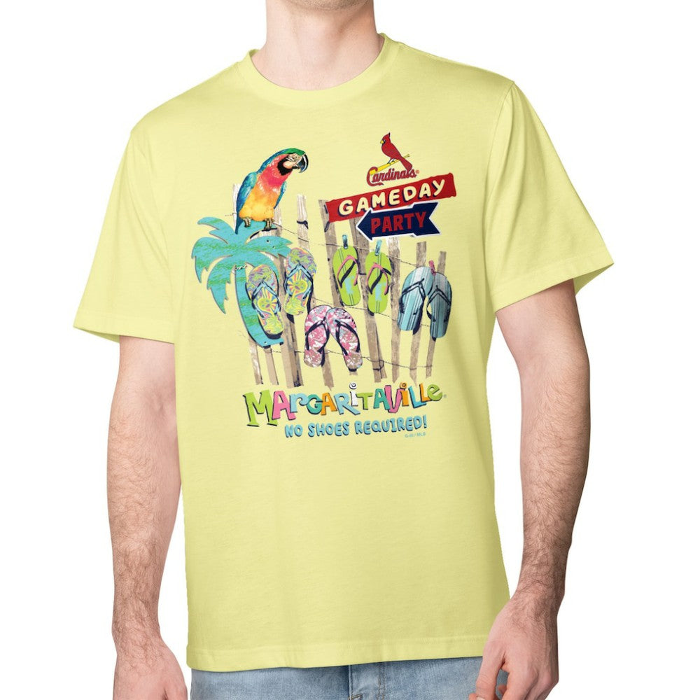 St. Louis Cardinals Margaritaville Gameday Party T-Shirt - Yellow T-shirts