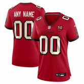 NFL Tampa Bay Buccaneers Women's 50th Season Custom Game Jersey - Red