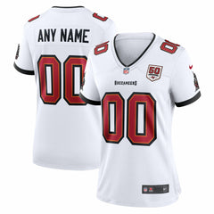 NFL Tampa Bay Buccaneers Women's 50th Season Custom Game Jersey - White