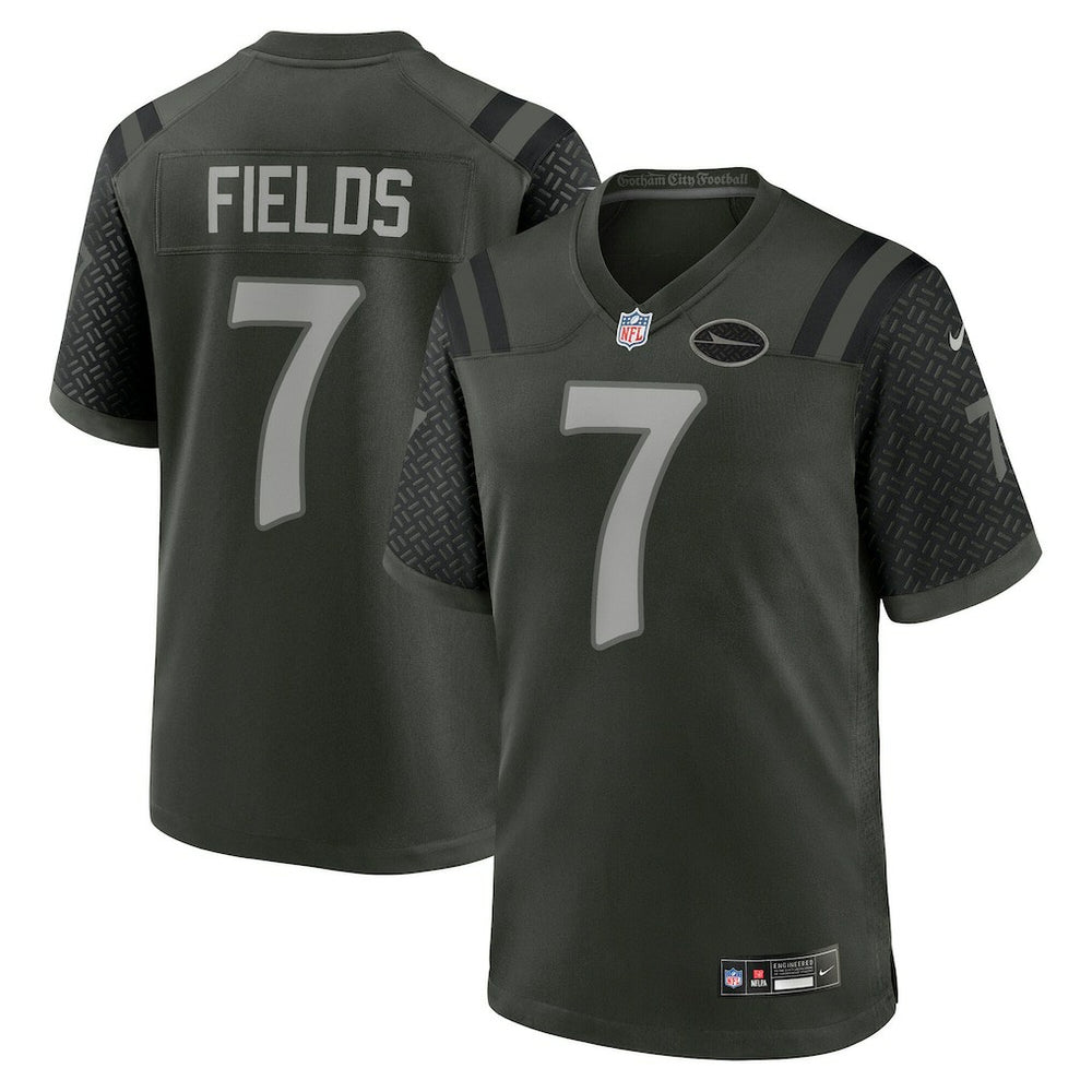 NFL Justin Fields New York Jets 2025 Rivalries Collection Game Jersey - Gotham Green