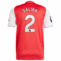 William Saliba Arsenal 2025/26 Home Player Jersey Red