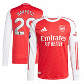 Kai Havertz Arsenal 2025/26 Home Long Sleeve Player Jersey Red